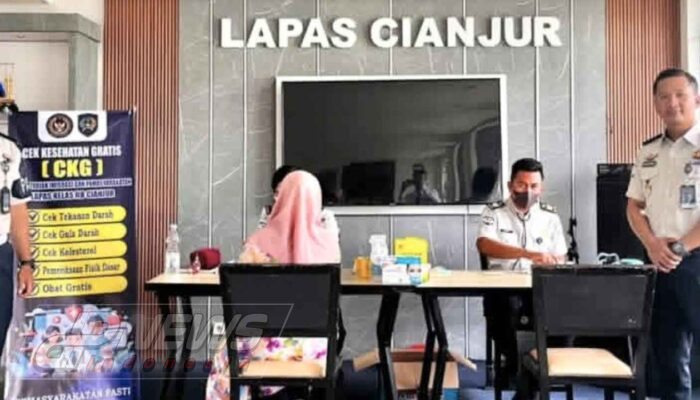 Lapas Cianjur Hadirkan Cek Kesehatan Gratis, 62 Warga Manfaatkan Layanan