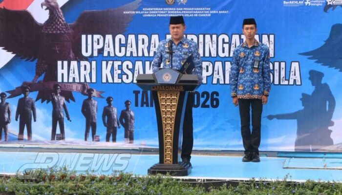 Lapas Cianjur Peringati Hari Kesaktian Pancasila, Pegawai Teladan Triwulan III Diberi Penghargaan
