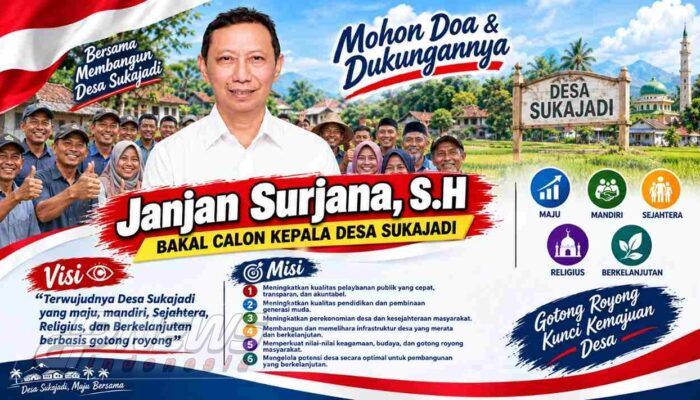 Janjan Surjana Siap Maju di Pilkades Sukajadi, Usung Disiplin Aparatur dan Gotong Royong